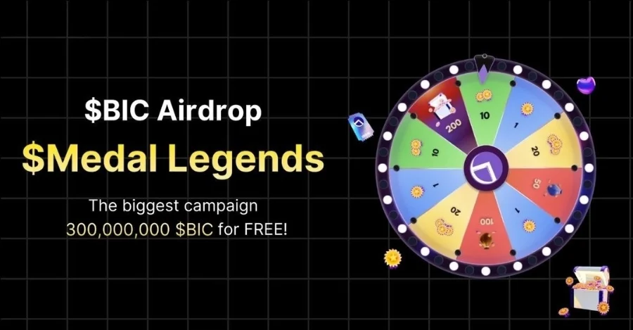 BIC Token Airdrop - The biggest campaign with 300M $BIC for free!