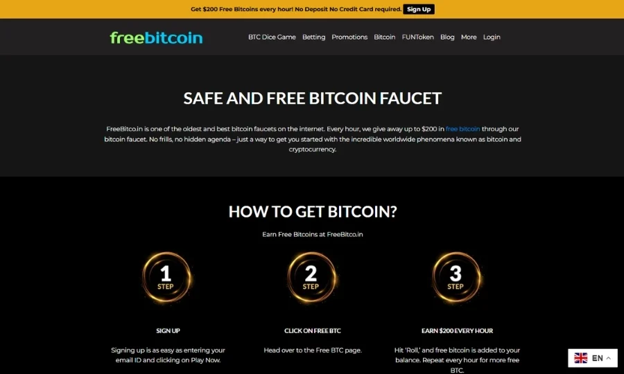 FreeBitco.in – One of the longest-running Bitcoin faucets