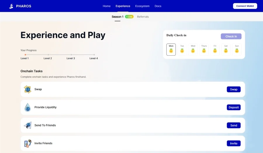 Connect your crypto wallet to join Pharos Airdrop